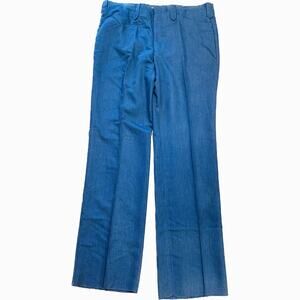 Circle S Western Pants Mens Size 42 W41 L37 Unhemmed Gray Blue Pockets Texture
